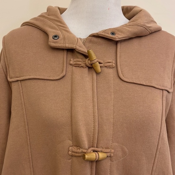 Torrid Tan Hooded Toggle Coat - Picture 3 of 9